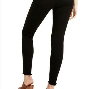 Madewell 9 Inch Raw Hem Ankle Skinny Black Carbondale Wash Jeans